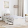 vidaXL Bed Frame with Headboard White 90 x 190 cm Engineered Wood