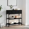 vidaXL Console Table Black 72.5x25x75 cm Engineered Wood