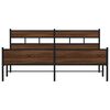 vidaXL Metal Bed Frame without Mattress Brown Oak 183x213 cm