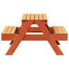 vidaXL Picnic Table for Kids Wax Brown 88x97x52 cm Solid Wood Pine