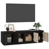 vidaXL TV Cabinet Black 156x37x45 cm Solid Wood Pine