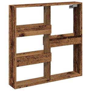 vidaXL Wall Cabinet Old Wood 80x15x80 cm Engineered Wood