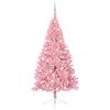vidaXL Artificial Pre-lit Christmas Tree with 300 LEDs Pink 180 cm PVC