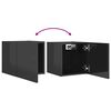 vidaXL Wall Mounted TV Cabinets 2 pcs High Gloss Grey 30.5x30x30 cm