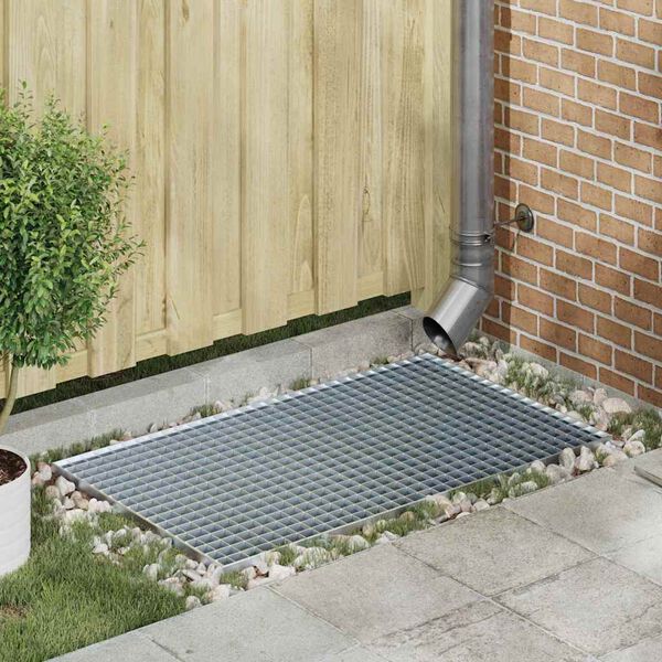 vidaXL Grating Silver 30 x 30 x 2 cm Hot-Dip Galvanised Steel