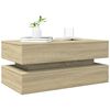 vidaXL Coffee Table with LED Lights Sonoma Oak 90x50x40 cm