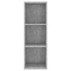 vidaXL Wall-mounted TV Cabinet Concrete Grey 37x37x107 cm Engineered Wood