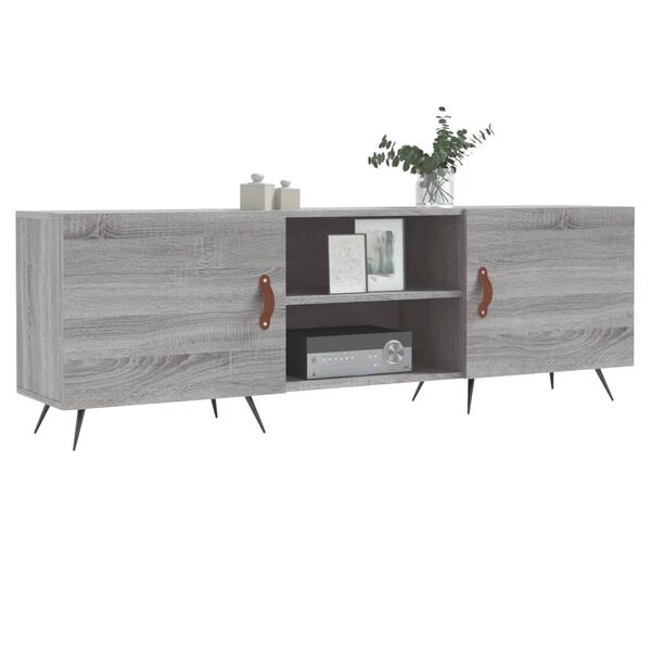 vidaXL TV Cabinet Grey Sonoma 150x30x50 cm Engineered Wood