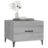vidaXL Coffee Table with Metal Legs Grey Sonoma 50x50x40 cm