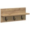 vidaXL Wall-Mounted Coat Rack Wall-Mounted Artisan Oak Engineered wood
