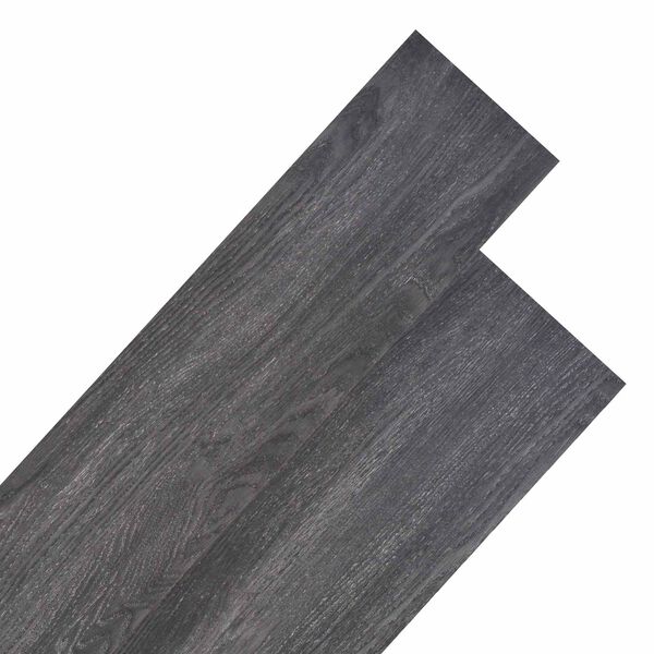 vidaXL Flooring Planks 18 pcs Black and White 5.26 m&sup2; PVC
