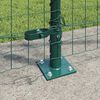 vidaXL Fence Post 7 pcs Green Steel
