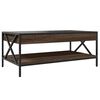 vidaXL Coffee Table with Infinity LED Brown Oak 90x50x38 cm