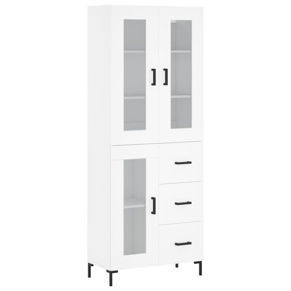 vidaXL Highboard White 69.5x34x180 cm Engineered Wood