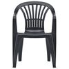 vidaXL Stackable Garden Chairs 45 pcs Plastic Anthracite
