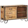 vidaXL Sideboard 100x31x60 cm Solid Rough Mango Wood