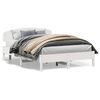 vidaXL Bed Frame without Mattress White 150x200 cm King Size Solid Wood Pine
