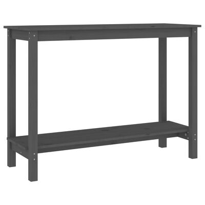 vidaXL Console Table Grey 110x40x80 cm Solid Wood Pine