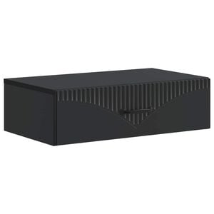 vidaXL Wall-Mounted Side Table 59 x 34.5 x 17 cm Engineered Wood Black