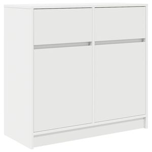 vidaXL Sideboard with Drawer White 80x34x76 cm Engineered Wood