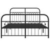 vidaXL Metal Bed Frame without Mattress with Footboard Black 140x200cm