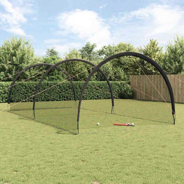 vidaXL Baseball & Softball Black 70 x 35 x 24 cm Polyester