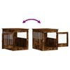vidaXL Dog Crate Furniture Smoked Oak 64.5x80x71 cm Engineered Wood