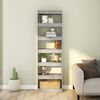 vidaXL Book Cabinet/Room Divider Grey Sonoma 60x30x198 cm