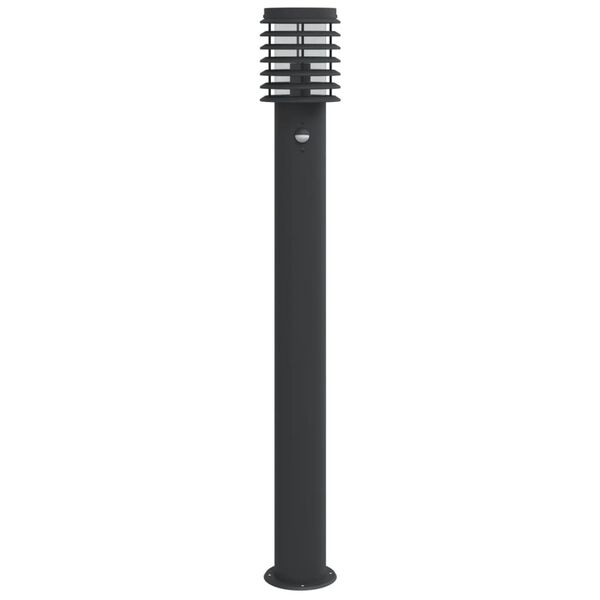 vidaXL Outdoor Floor Lamps with Sensors 3pcs Black 110cm Stainless Steel