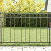 vidaXL Garden Fence Grey Steel