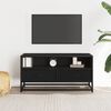 vidaXL TV Cabinet Black 80x34.5x40 cm Engineered Wood and Metal