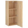 vidaXL TV Wall Cabinet Sonoma Oak 40.5x30x102 cm Engineered Wood