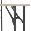 vidaXL 3 Piece Folding Dining Set with Storage Rack MDF and Steel