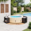 vidaXL Hot Tub Surround Black Poly Rattan and Solid Wood Acacia