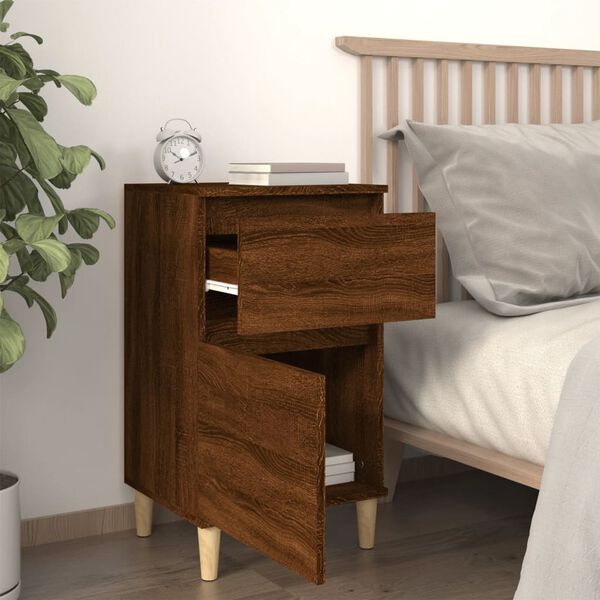 vidaXL Bedside Cabinet Brown Oak 40x35x70 cm