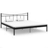 vidaXL Bed Frame without Mattress Black Metal 180x200 cm Super King