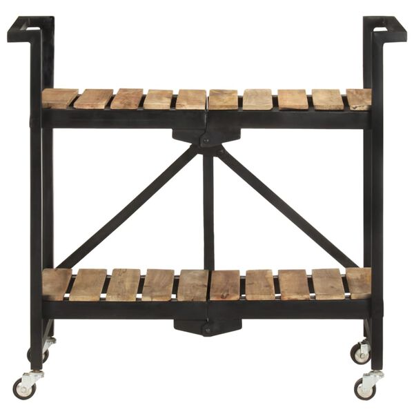 vidaXL Kitchen Trolley 87x36x81 cm Solid Mango Wood