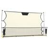 vidaXL Football Rebounder Net Black and Yellow 183x85x120 cm Polyester