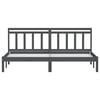 vidaXL Bed Frame without Mattress Grey Solid Wood 200x200 cm (810039+814116)