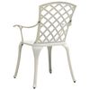 vidaXL 5 Piece Bistro Set Cast Aluminium White