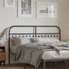vidaXL Metal Replace Headboard Black 160 cm