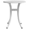 vidaXL Garden Table White Ø48x53 cm Cast Aluminium