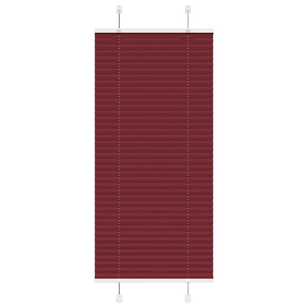 vidaXL Pleated Blind Bordeaux Red 55x100 cm Fabric Width 54.4 cm Polyester