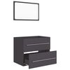 vidaXL 2 Piece Bathroom Furniture Set Grey Engineered Wood