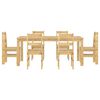 vidaXL 7 Piece Dining Set Panama Solid Wood Pine