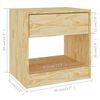 vidaXL Bedside Cabinet 40x31x40 cm Solid Pinewood