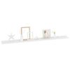 vidaXL Wall Shelves 2 pcs High Gloss White 115x9x3 cm