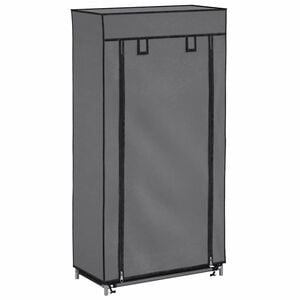 vidaXL Shoe Cabinet | Grey | Iron, Polypropylene | Medium | Lightweight