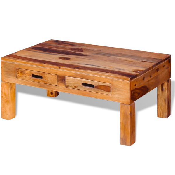 vidaXL Coffee Table Solid Acacia Wood