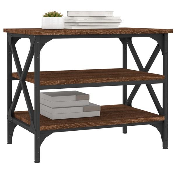 vidaXL Side Table Brown Oak 55x38x45 cm Engineered Wood